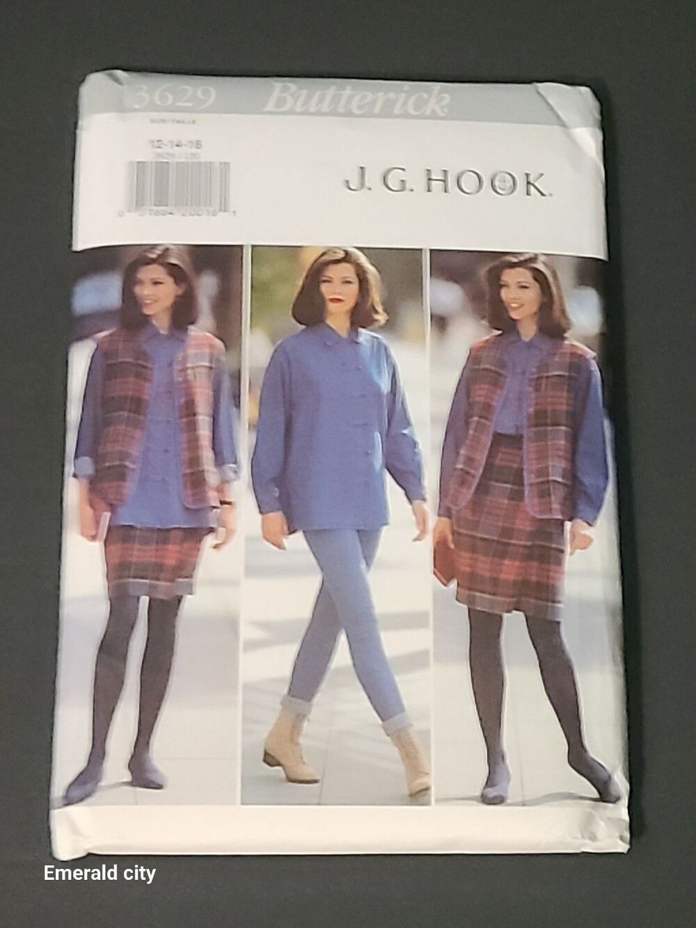 Vtg Sewing Pattern Butteric 3629 ©1994 Misses J.G. Hook Wardrobe,  Size 12-14-16